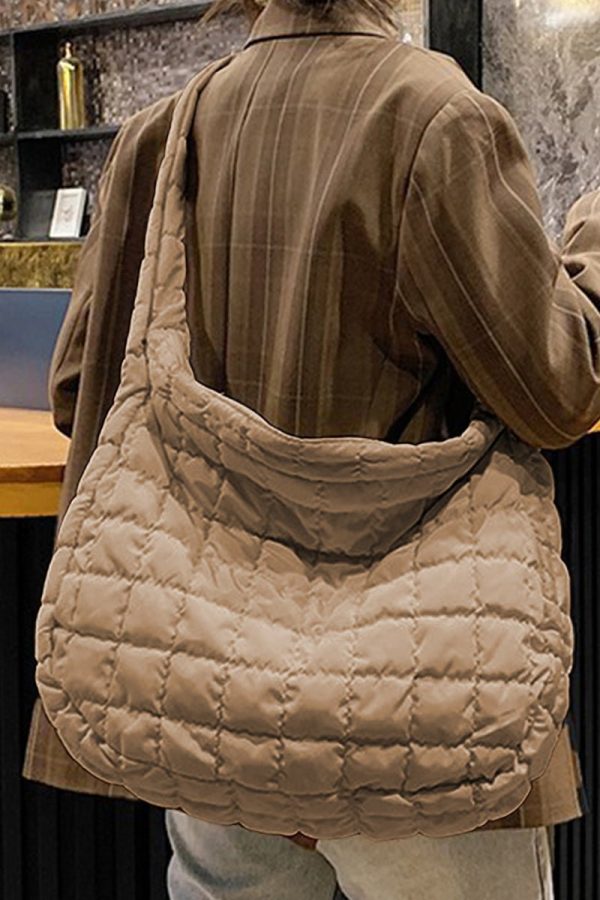 PREORDER! ETA 4 17 City Sights Light French Beige Quilted Tote Bag **SHIPPING EXPECTED TO BEGIN ON DATE 4 17** Discount - Image 3