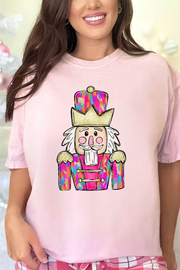 Brushed Colorful Nutcracker Comfort Colors Adult Ring-Spun Cotton Tee For Cheap