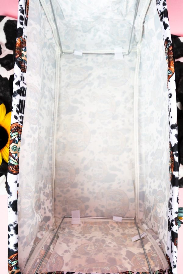 NGIL Corpus Christi Cow Collapsible Haul-It-All Basket with Mesh Pockets Hot on Sale - Image 4