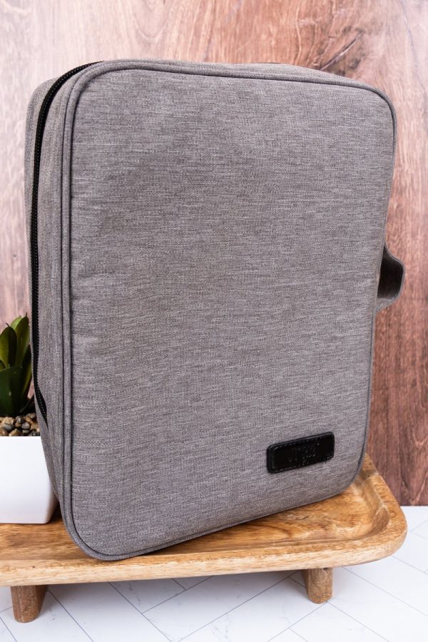 NGIL Church Days Gray and Black Canvas Bible Cover Discount - Image 2