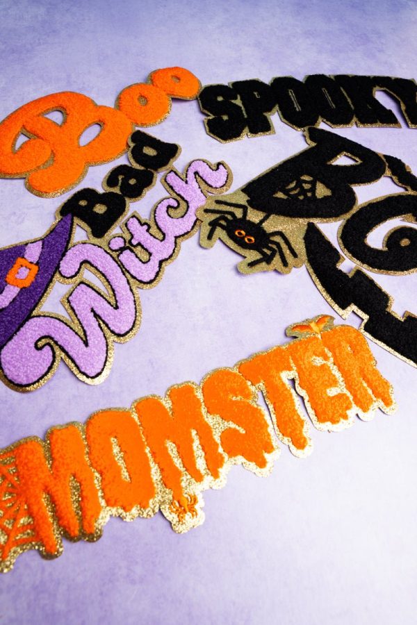 Boo Large Chenille Patch, 4 x 7.75 Hot on Sale - Image 2