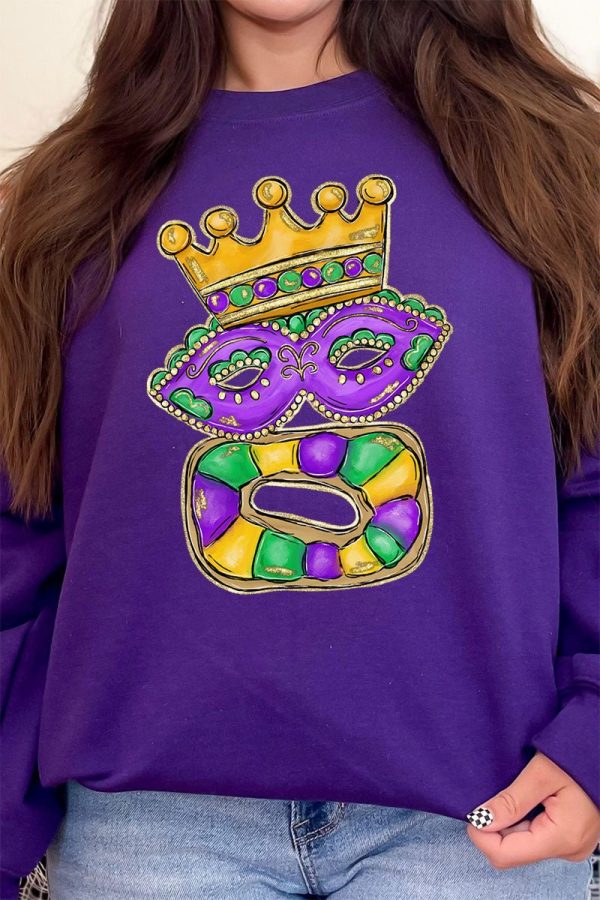 King Cake Queen Heavy-weight Crew Sweatshirt Hot on Sale