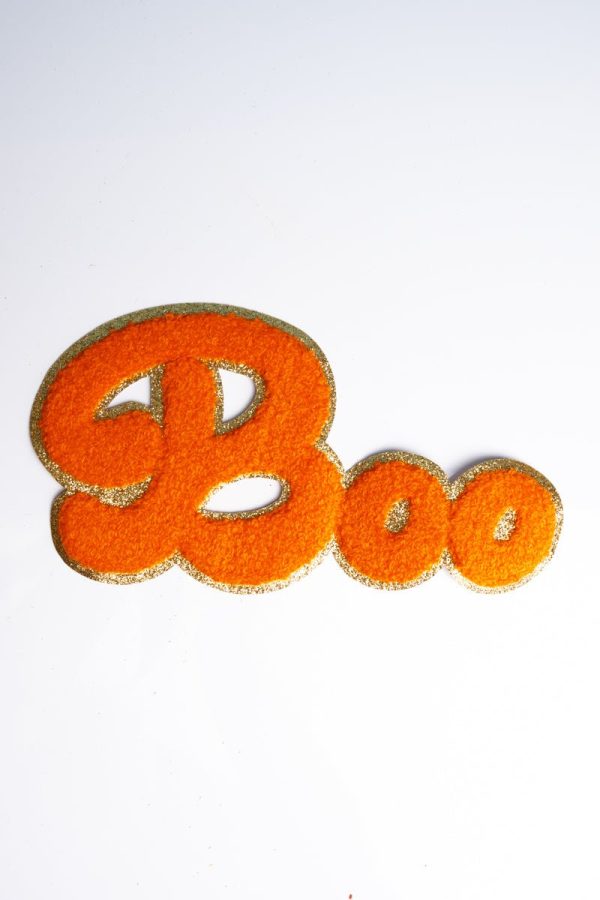 Boo Large Chenille Patch, 4 x 7.75 Hot on Sale