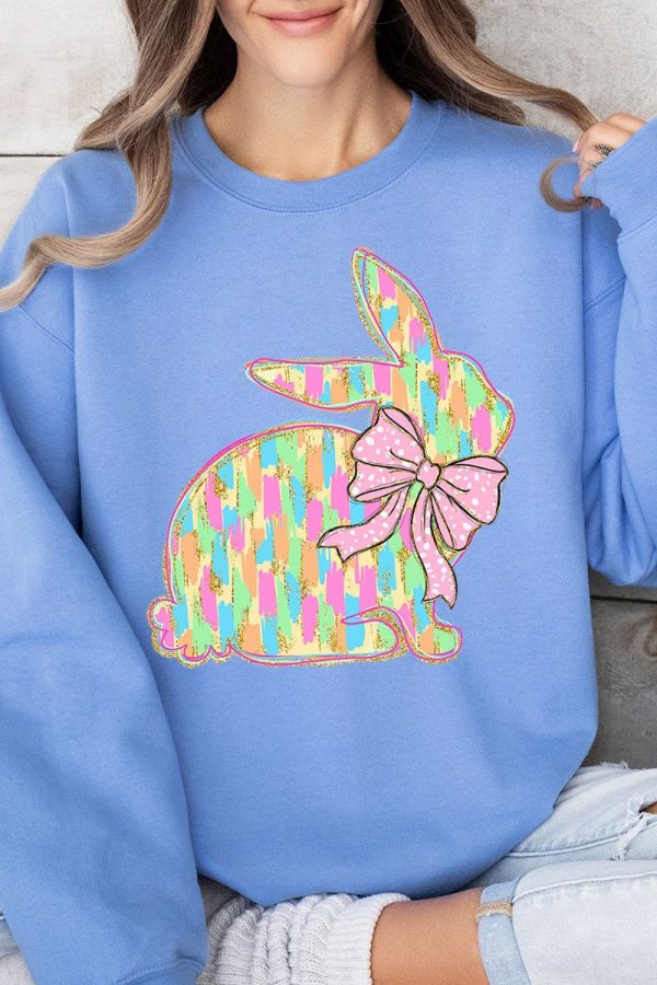 Preppy Brushed Bunny Unisex NuBlend Crew Sweatshirt Sale