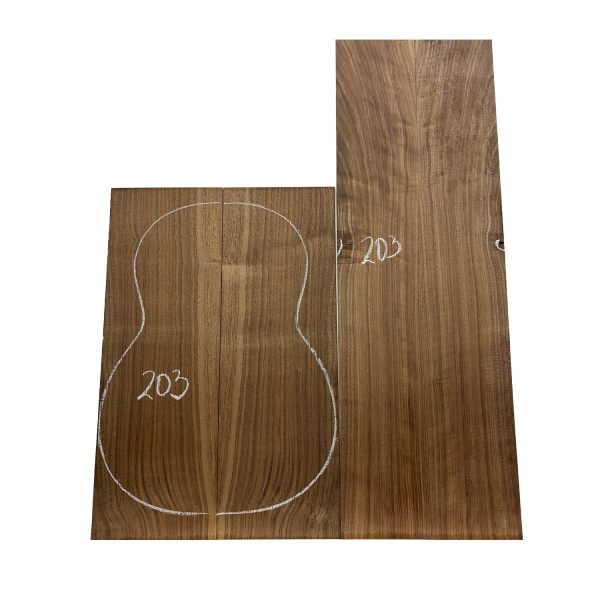 Black Walnut Classical BC Grade Guitar Back and Side Set #203 Sale