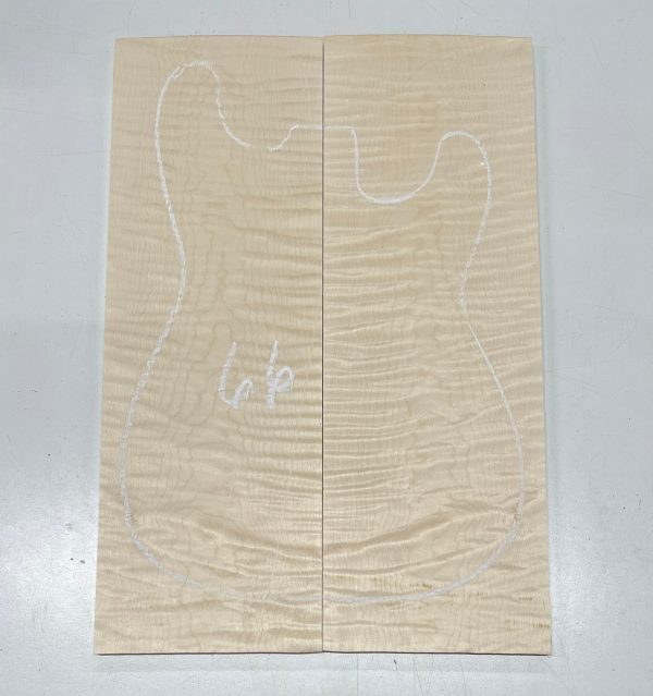 Quilted Flame Maple Bookmatched Guitar Drop Top Set - 21  x 7-1 8  x 3 8  #66 For Sale - Image 4