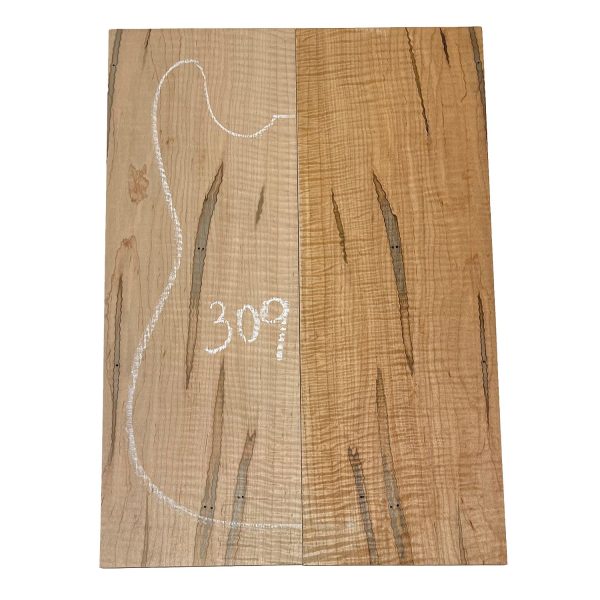 Flame Ambrosia Maple Bookmatched Guitar Drop Top 21  x 7-3 8  x 1 4  #309 Discount - Image 3