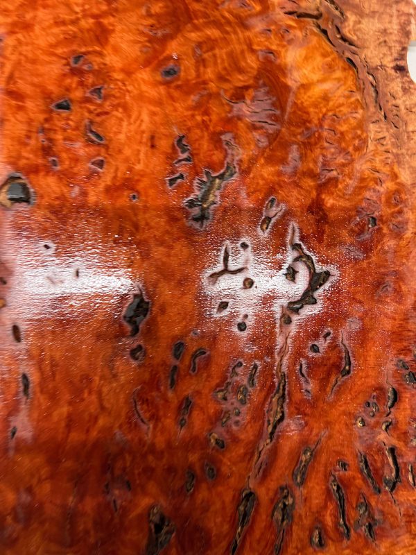 Australian Red Gum Burl Acoustic  Electric Guitar Wood Drop Top Set | 21  x 14  x 3 8   #113 Hot on Sale - Image 2