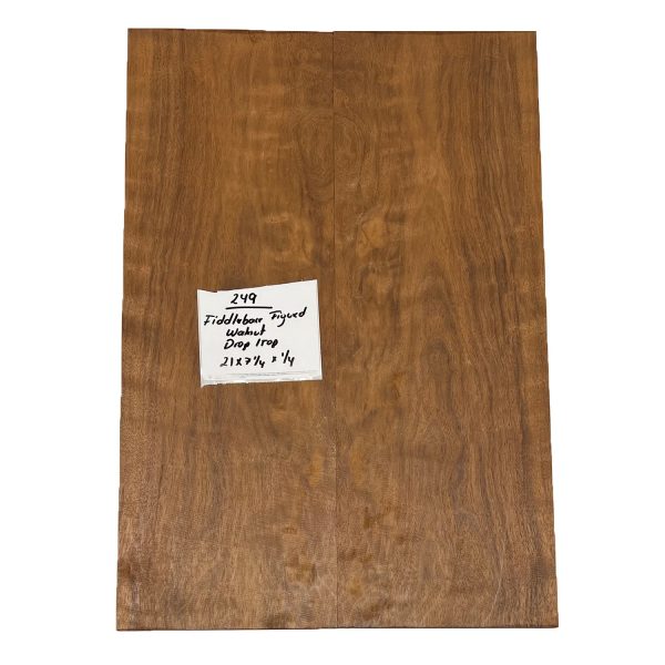 Fiddleback Figured Walnut Drop Top 21  x 7-1 4  x 1 4  #249 Online Hot Sale