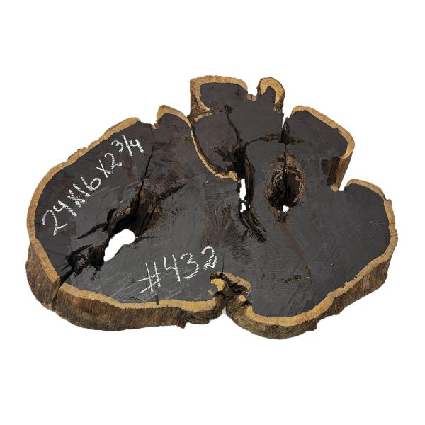 African Blackwood Live Edge Slab Cookies - 24 x 16 x 2-3 4  #432 Cheap