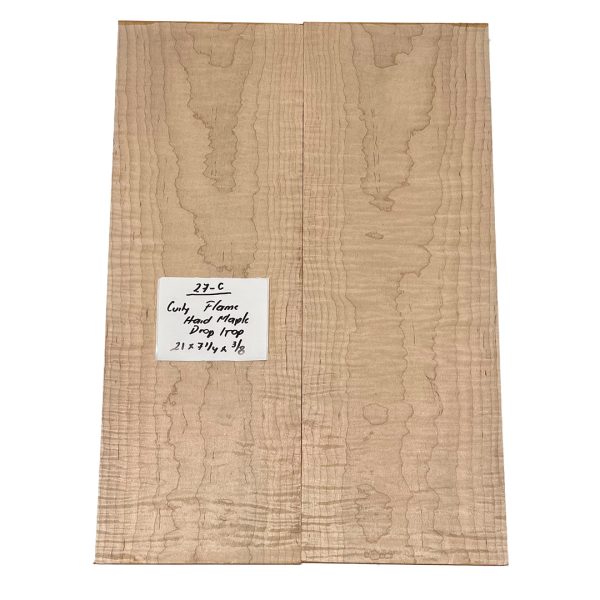 Curly Flame Hard Maple Drop Top 21  x 7-1 4  x 3 8  #27-C on Sale