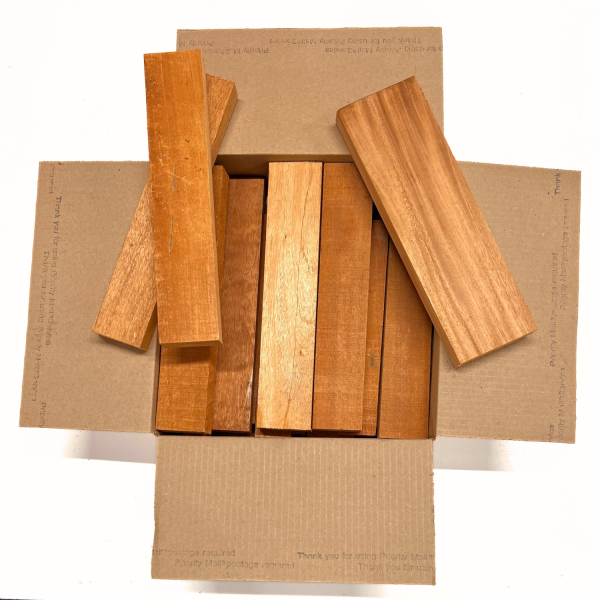 Box of Mahogany 12  x 12  x 6  Wood Scrap DIY Craft Carving Scroll Short Lumber Cutoff Boards Sale - Image 5