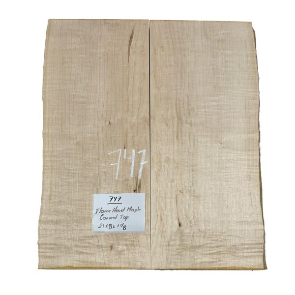 Flame Hard Maple Guitar Carved Top 21  x 8  x 1-1 8  #747 Online