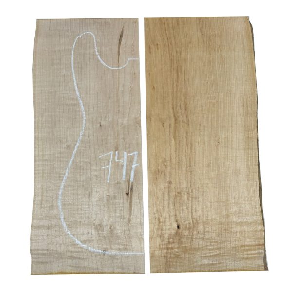 Flame Hard Maple Guitar Carved Top 21  x 8  x 1-1 8  #747 Online - Image 4