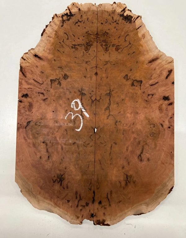 Australian Red Gum Burl Book Matched Guitar Drop Tops | 21  x 14  x 3 8  - #39 Online - Image 3