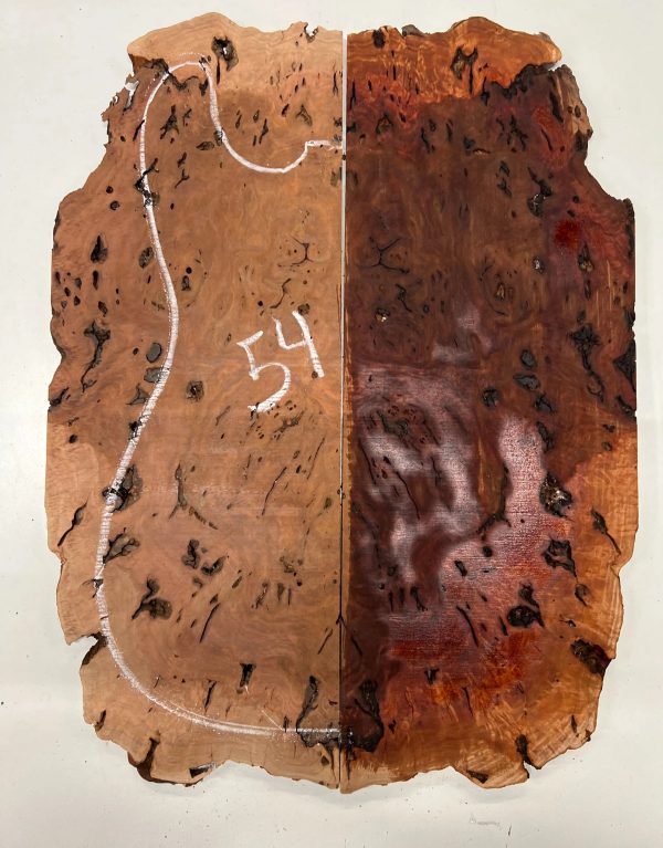 Australian Red Gum Burl Book Matched Guitar Drop Tops | 21  x 14  x 3 8  #54 Sale